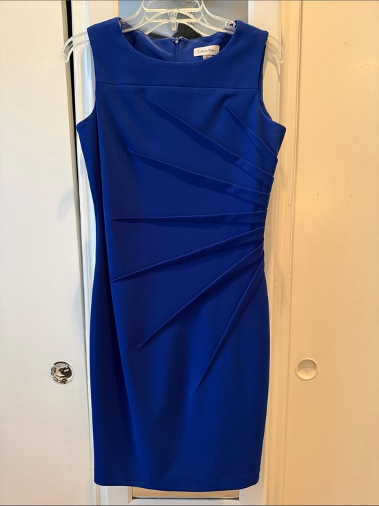 Calvin Klein Dresses & Skirts - Calvin Klein Cobalt Blue Sleeveless Midi Sheath Dress